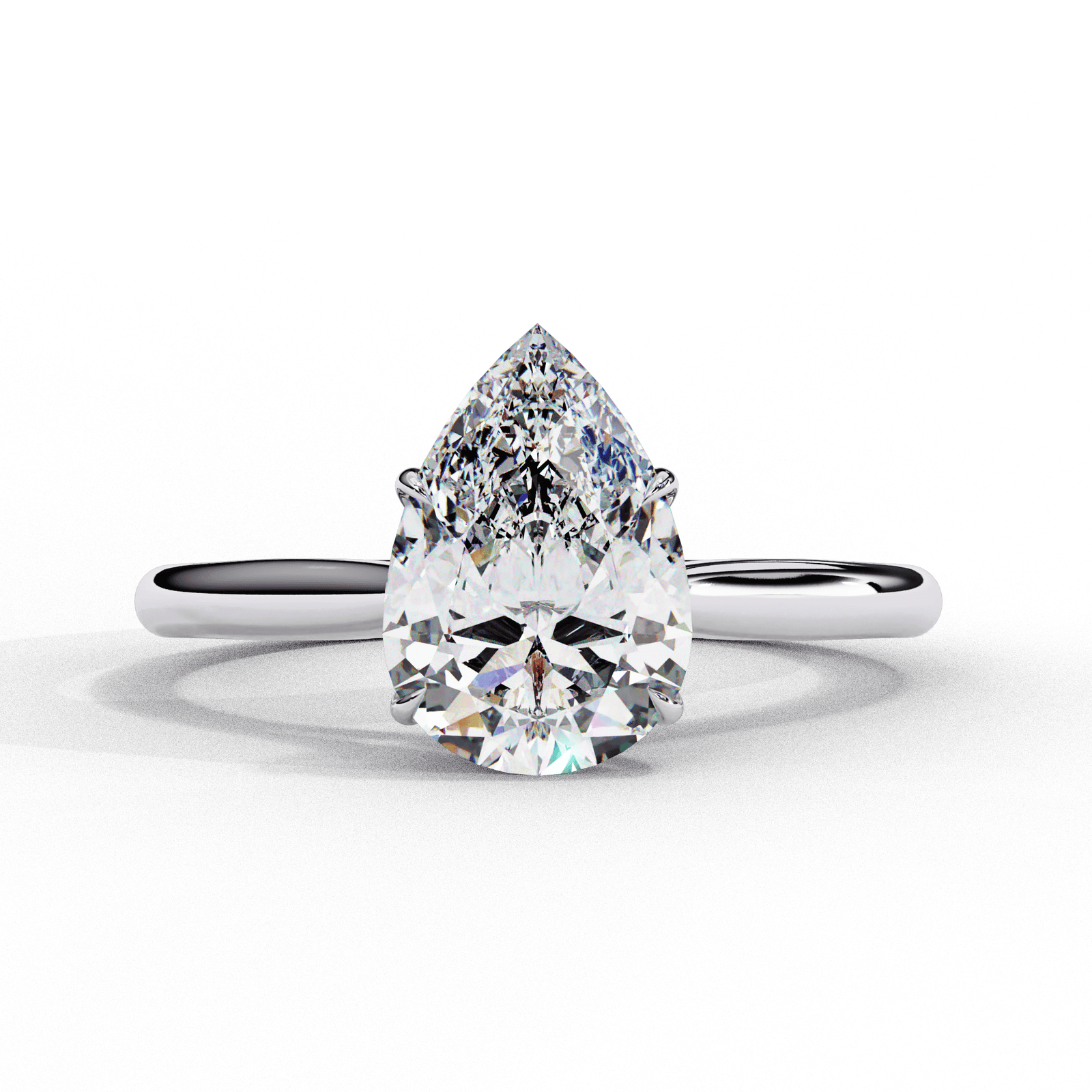 Pear Solitaire Diamond Engagement Ring